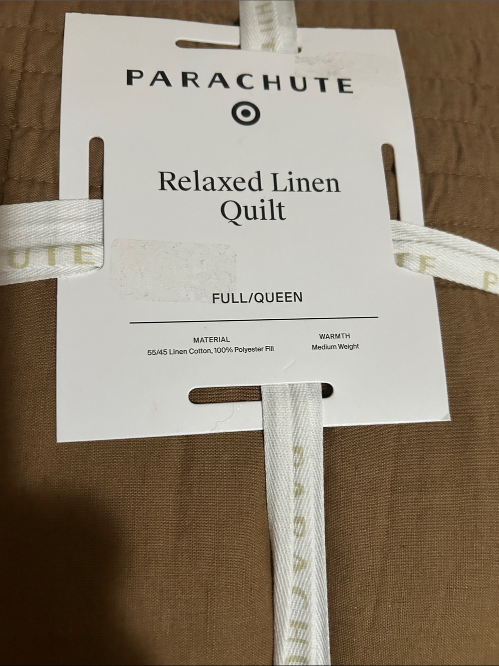 Parachute F/Q Relaxed Linen Quilt, Pecan - Picture 9 of 14